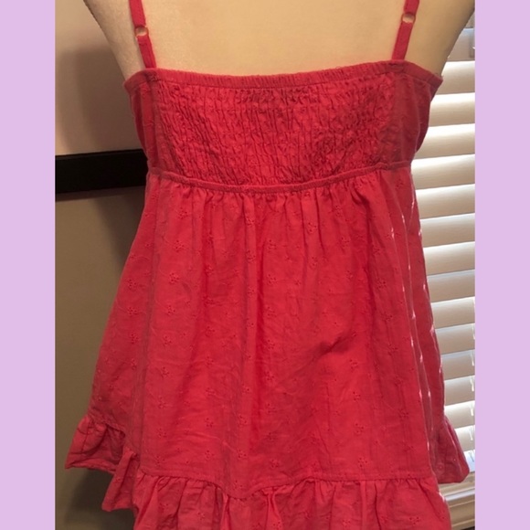 L baby doll tank top with smock back - Picture 3 of 3